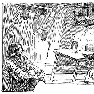 Illustration by Louis Rhead (1857-1926) for the novel "Treasure Island"