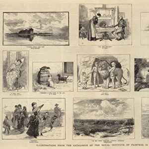 Illustrations from the Catalouge of the Royal Institute of Painters in Water-Colours (engraving)