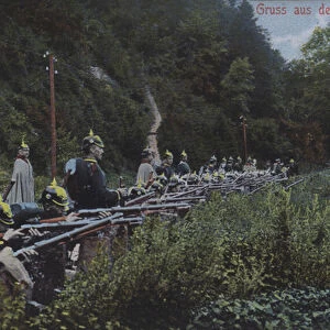 Imperial German Army on manoeuvres (photo)