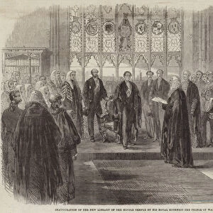 Inauguration of the New Library of the Middle Temple by His Royal Highness the Prince of Wales (engraving)