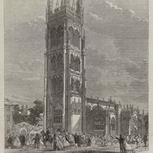 Inauguration of the New Tower of St Mary Magdalenes Church, Taunton (engraving)