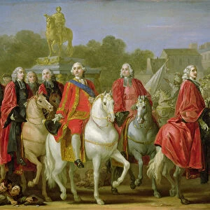 Inauguration of the Place Louis XV, 20th June 1763 (oil on canvas)
