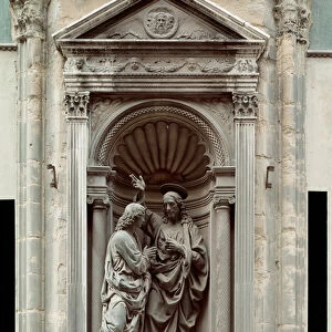 The incredulite of St. Thomas, 15th century (Bronze sculpture)