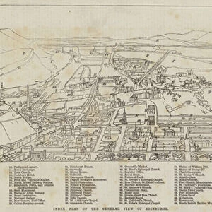 Index Plan of the General View of Edinburgh (engraving)