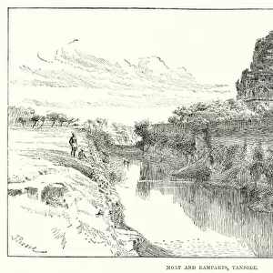 India: Moat and Ramparts, Tanjore (engraving)