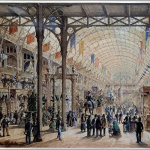 Industrial Revolution: "View of the Palais de l Industrie in Paris"
