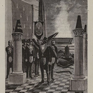 Initiation of a Sovereign Prince Rose Croix (engraving)