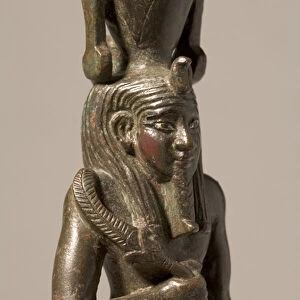 Inlaid figurine of the god Nefertum (bronze)