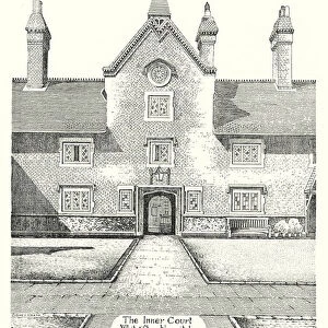 The Inner Court, Whitgift Hospital, Croydon (engraving)