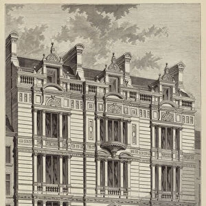 Intended Facade of the Grosvenor Gallery, New Bond Street (engraving)
