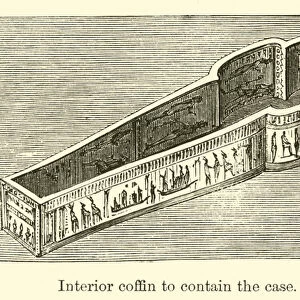 Interior coffin to contain the case (engraving)