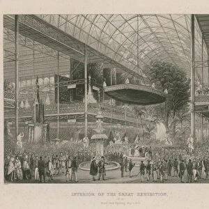Interior of the Great Exhibition, Grand State Opening, 1 May 1851 (engraving)