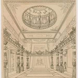Interior of the Great Room at the Egyptian Hall, Piccadilly (engraving)