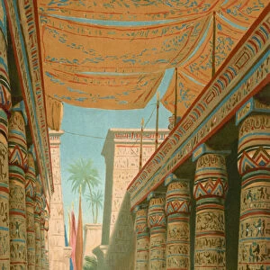Interior of a palace of an Egyptian ruler
