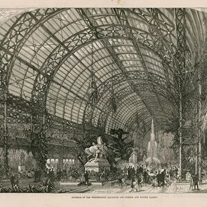 Interior of the Royal Aquarium (engraving)