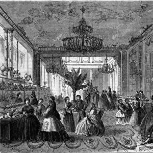 Internal view of Paul Siraudins confectionery. Paris, 1860