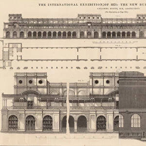 The International Exhibition of 1871 - the new buildings at South Kensington (engraving)