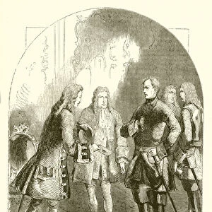 Interview between Marlborough and the King of Sweden (engraving)