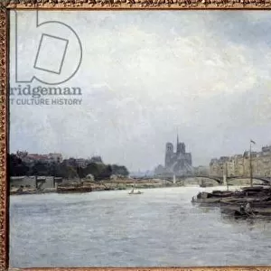 The island of the Cite and the island of Saint Louis seen from the bridge of Austerlitz