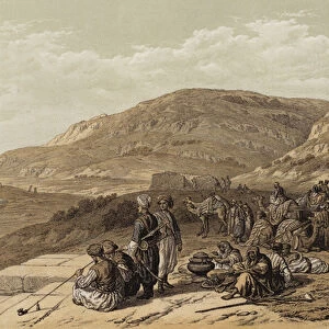 Jacobs Well at Shechem (colour litho)