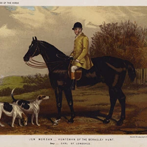 Jem Morgan, Huntsman of the Berkeley Hunt, Temp, Earl of Lonsdale (colour litho)