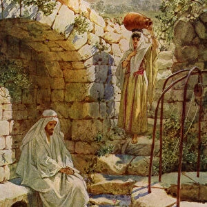 Jesus asks a Samaritan woman for water - Bible