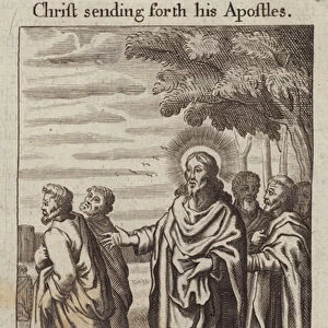 Jesus Christ sending forth his apostles (engraving)