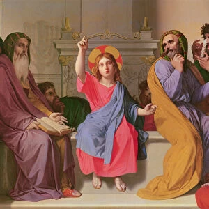 Jesus among the Doctors (detail of Jesus), 1862 (oil on canvas)