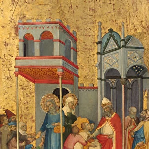 Joachim and Anna giving food to the Poor and offerings to the Temple, c