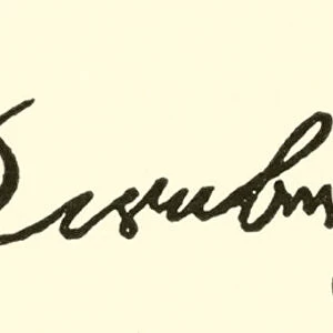 Johann Philipp Kirnberger, 1721-1783, signature (engraving)