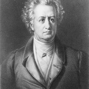 Johann Wolfgang Goethe (1749-1831) (engraving) (b / w photo)