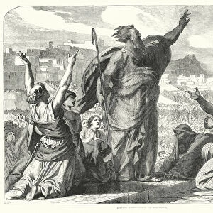 Jonah preaching in Nineveh (engraving)