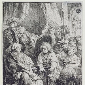 Joseph Telling his Dreams (etching)