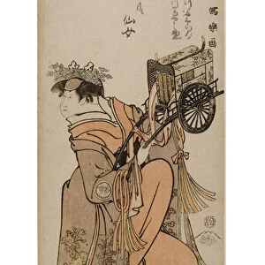 Kabuki actor Segwa Kikunojo III in female role (onnagata), c
