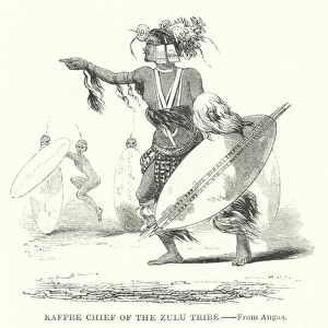 Kaffre Chief of the Zulu Tribe (engraving)