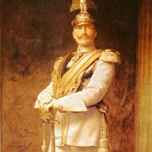 Kaiser Wilhelm II, Emperor of Germany (colour litho)