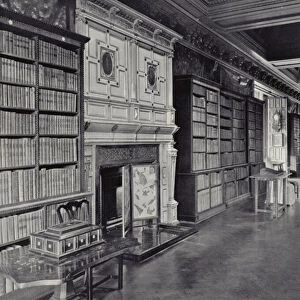 Kensington, Holland House, Long Gallery, now the Library, early 17th-century (b / w photo)