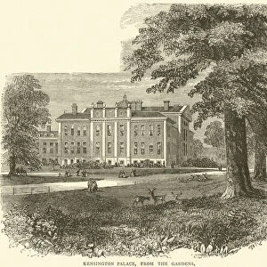 Kensington Palace, from the Gardens (engraving)