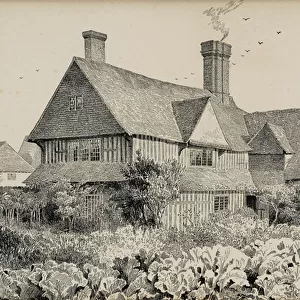 Kent weald house (engraving)