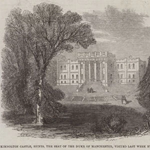 Kimbolton Castle, Hunts, the Seat of the Duke of Manchester, visited Last Week by the Prince of Wales (engraving)