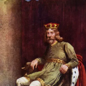 King Alfred the Great (colour litho)