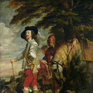 King Charles I (1600-49) of England out Hunting, c. 1635 (oil on canvas)
