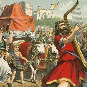 King David fetching the ark of the covenant