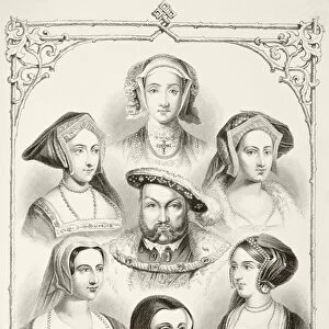 King Henry VIII of England and his six wives, from The National and Domestic