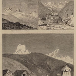 The King of Italys Hunting Quarters in the Aosta Valley (engraving)