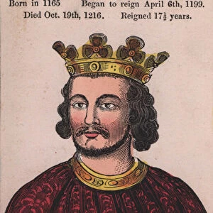 King John (coloured engraving)