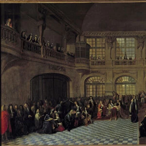King Louis XIV receiving the oath of the Marquis de Dangeau