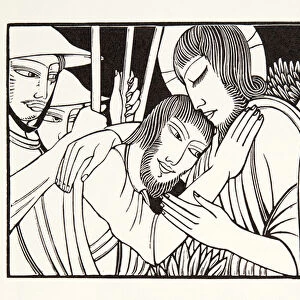 Kiss of Judas, 1926 (wood engraving)