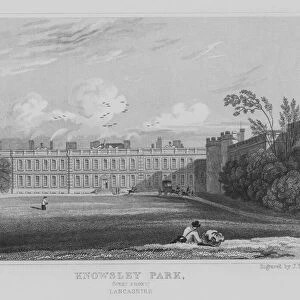 Knowsley Park, West Front, Lancashire (engraving)