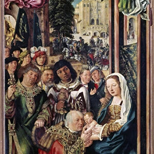 L Adoration des Magi Painting on wood by Ulrich Apt l ancien (1460-1532), 1510